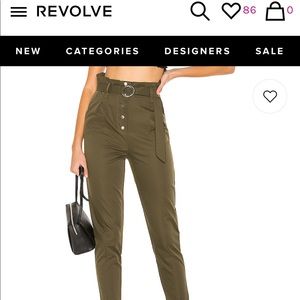 Tularose high waisted olive cropped pants